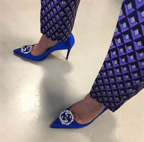 chanel blue heels